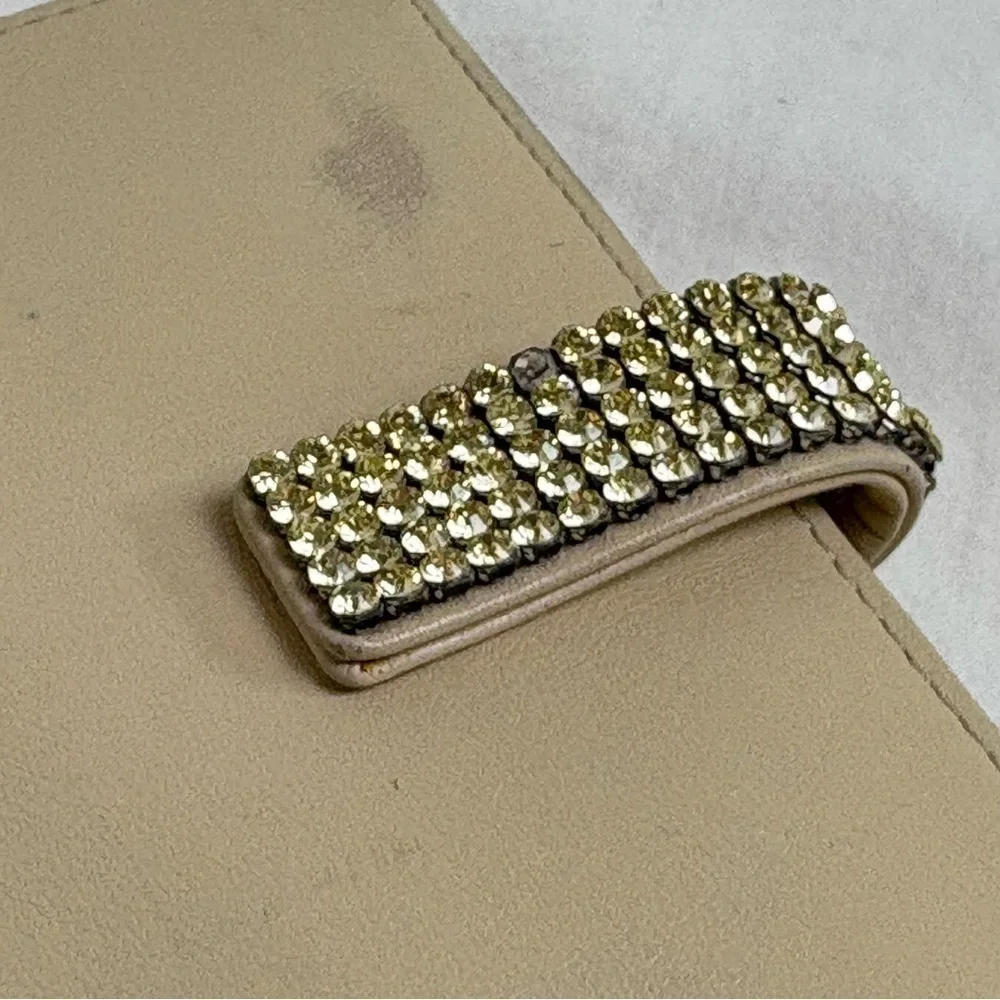 SWAROVSKI Rhinestone Leather Wallet *minor flaws*